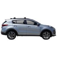 Prorack Silver 2 Bar Aero Through Bar kit to suit Kia Sportage Glass Roof 5dr SUV (2016 - 9/2021)