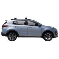 Prorack Silver 2 Bar Heavy Duty Through Bar kit to suit Kia Sportage Glass Roof 5dr SUV (2016 - 9/2021)