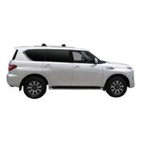 Prorack Silver 2 Bar Aero Through Bar kit to suit Nissan Patrol Y62 5dr SUV (2012 - Current)