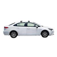Prorack Silver 2 Bar Aero Flush Bar kit to suit Toyota Corolla 4dr Sedan (12/2019 - Current)