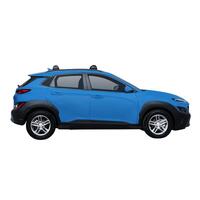 Prorack Silver 2 Bar Aero Flush Bar kit to suit Hyundai Kona Electric 5dr SUV (3/2021 - 6/2023)