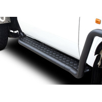 ECB Black Ripple Side Step - Rail Combo to suit Toyota LandCruiser 79 Series Single Cab 11/16 - Onwards