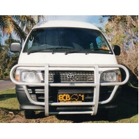 ECB Silver Hammertone Roo Bar to suit Toyota HiAce Non SBV MOD 11/89 - 11/98
