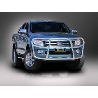 ECB Silver Hammertone Roo Bar to suit Ford Ranger PX 4WD Highrise 10/11 - 06/15