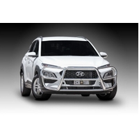 ECB Silver Hammertone Roo Bar to suit Hyundai Kona Ex Highlandr 09/17 - 10/20