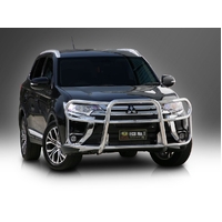 ECB Silver Hammertone Roo Bar to suit Mitsubishi Outlander ZK 01/15 - 10/17