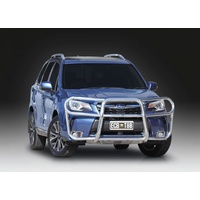 ECB Silver Hammertone Roo Bar to suit Subaru Forester 01/16 - 07/18