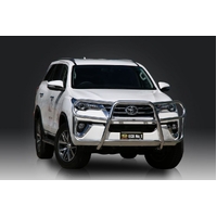ECB Silver Hammertone Roo Bar to suit Toyota Fortuner 12/15 - 05/19