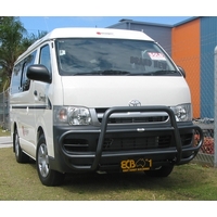 ECB Silver Hammertone Roo Bar to suit Toyota HiAce LWB 03/05 - 02/14