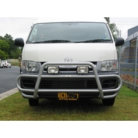 ECB Silver Hammertone Roo Bar to suit Toyota HiAce SLWB 03/05 - 02/14