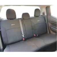 Wetseat Seat Cover Bundle with Charcoal Stitching to suit Mitsubishi Triton MQ 06/2015 - 08/2018 Dual Cab (Exceed/Blackline)