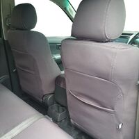 Wetseat Grey Seat Cover Bundle with White Stitching to suit Toyota Hilux N70 09/2009 - 07/2015 Dual Cab (SR5)