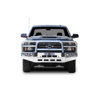 ECB Silver Hammertone BullBar with Bumper Lights to suit Chevrolet Silverado 2500HD HSV 04/18 - 07/21