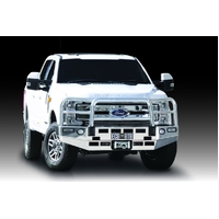 ECB Polished Winch BullBar with Bumper Lights to suit Ford F250 Super Duty Ex Limited MY17 - Onwards