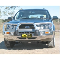 ECB Silver Hammertone BullBar with Bumper Lights to suit Ford Territory 05/04 - 04/09