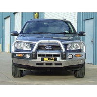 ECB Silver Hammertone BullBar with Bumper Lights to suit Ford Territory SY MKII 05/09 - 04/11