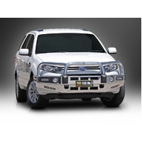 ECB Silver Hammertone BullBar with Bumper Lights to suit Ford Territory SZ MKII 10/14 - Onwards