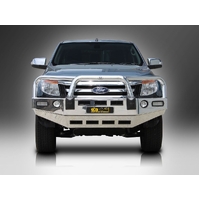 ECB Textura Black BullBar with Bumper Lights to suit Ford Ranger PX 4WD Highrise 10/11 - 06/15