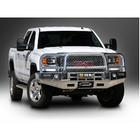 ECB Silver Hammertone Winch BullBar with Bumper Lights to suit GMC Denali 2500HD MY15 - 12/19