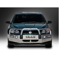 ECB Textura Black BullBar with Bumper Lights to suit Holden Commodore VF SV6 05/13 - 08/15