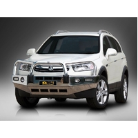 ECB Silver Hammertone BullBar with Bumper Lights to suit Holden Captiva 7 Series 2 Non Sen Mod 03/11 - 12/15
