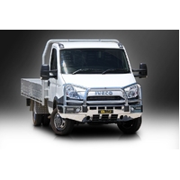 ECB Polished BullBar with Bumper Lights to suit Iveco Daily 50C 02/12 - 12/14