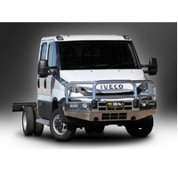 ECB Polished BullBar with Bumper Lights to suit Iveco Daily 50C 02/15 - 01/21