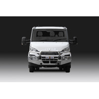 ECB Textura Black BullBar with Bumper Lights to suit Iveco Daily 50C 02/15 - 01/21