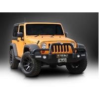 ECB Polished Winch BullBar with Bumper Lights to suit Jeep Wrangler JK 2008 - 04/18