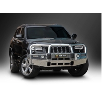 ECB Polished BullBar with Bumper Lights to suit Jeep Grand Cherokee MY14 Limited 06/13 - 03/17
