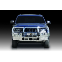 ECB Textura Black BullBar with Bumper Lights to suit Jeep Grand Cherokee Laredo 04/17 - 08/19
