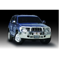 ECB Textura Black Winch BullBar with Bumper Lights to suit Jeep Grand Cherokee Laredo 04/17 - 08/19