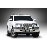 ECB Black Ripple Winch BullBar with Bumper Lights to suit Jeep Grand Cherokee OverLand 04/17 - 09/20