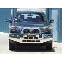ECB Silver Hammertone BullBar with Bumper Lights to suit Kia Sorento 10/09 - 09/12