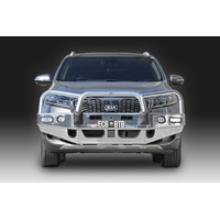 ECB Textura Black BullBar with Bumper Lights to suit Kia Sorento 05/18 - 03/20