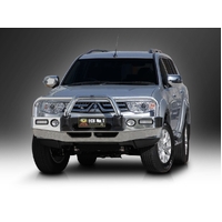 ECB Textura Black BullBar with Bumper Lights to suit Mitsubishi Challenger PC 07/13 - Onwards