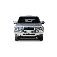 ECB Textura Black BullBar with Bumper Lights to suit Mitsubishi Outlander PHEV 04/18 - 07/21