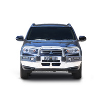 ECB Black Ripple BullBar with Bumper Lights to suit Mitsubishi ASX 08/17 - 08/19