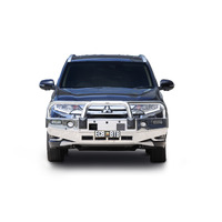 ECB Silver Hammertone BullBar with Bumper Lights to suit Mitsubishi Outlander ZL Petrol 10/17 - 05/18