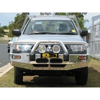 ECB Silver Hammertone BullBar to suit Mitsubishi Triton ML GLX 07/06 - 08/09