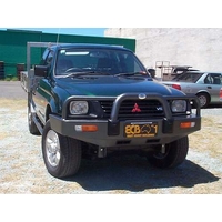 ECB Silver Hammertone BullBar to suit Mitsubishi Triton MK V6 2WD 09/00 - 06/01