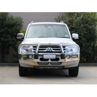 ECB Textura Black BullBar with Bumper Lights to suit Mitsubishi Pajero NS 11/06 - 11/08
