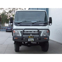 ECB Silver Hammertone Winch BullBar to suit Fuso Canter 4X4 02/05 - 04/12