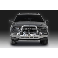 ECB Polished BullBar with Bumper Lights to suit Mazda CX-8 08/18 - 01/23