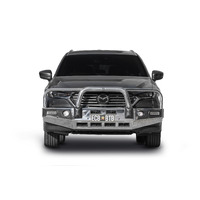 ECB Silver Hammertone BullBar with Bumper Lights to suit Mazda CX-8 08/18 - 01/23