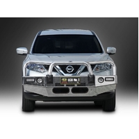 ECB Black Ripple BullBar with Bumper Lights to suit Nissan X-Trail T32 Series 1 03/14 - 01/17