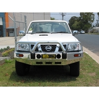 ECB Black Ripple BullBar to suit Nissan Patrol GU Y61 4.2LT Diesel 10/04 - 04/16