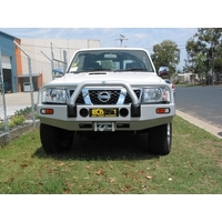 ECB Polished Winch BullBar to suit Nissan Patrol GU Y61 3.0LT TD 10/04 - 04/16