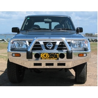 ECB Polished BullBar to suit Nissan Patrol GU Y61 Wagon 12/97 - 09/04