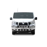 ECB Polished BullBar with Bumper Lights to suit Renault Trafic 10/18 - 06/22
